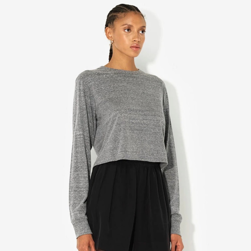 NWT John Elliot JERSEY LS CROPPED TEE 1/S